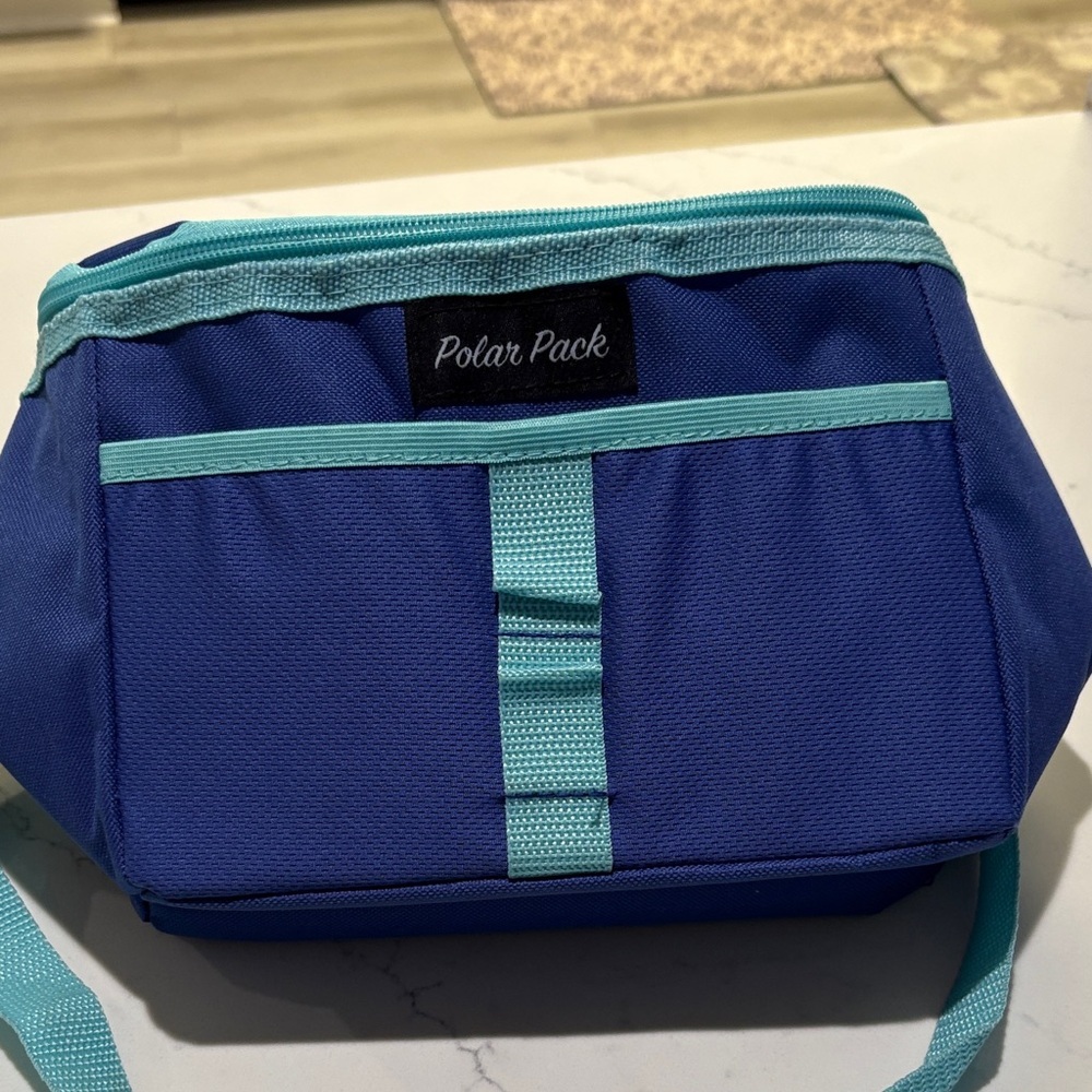 Blue and Teal Insulated Water Bottle Carrier